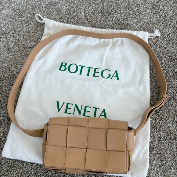 Bottega Veneta Handbags - BOTTEGA VENETA Mini Cassette Porridge Woven Leather Belt Bag